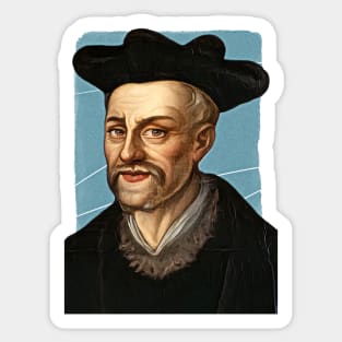 French Writer François Rabelais illustration Sticker